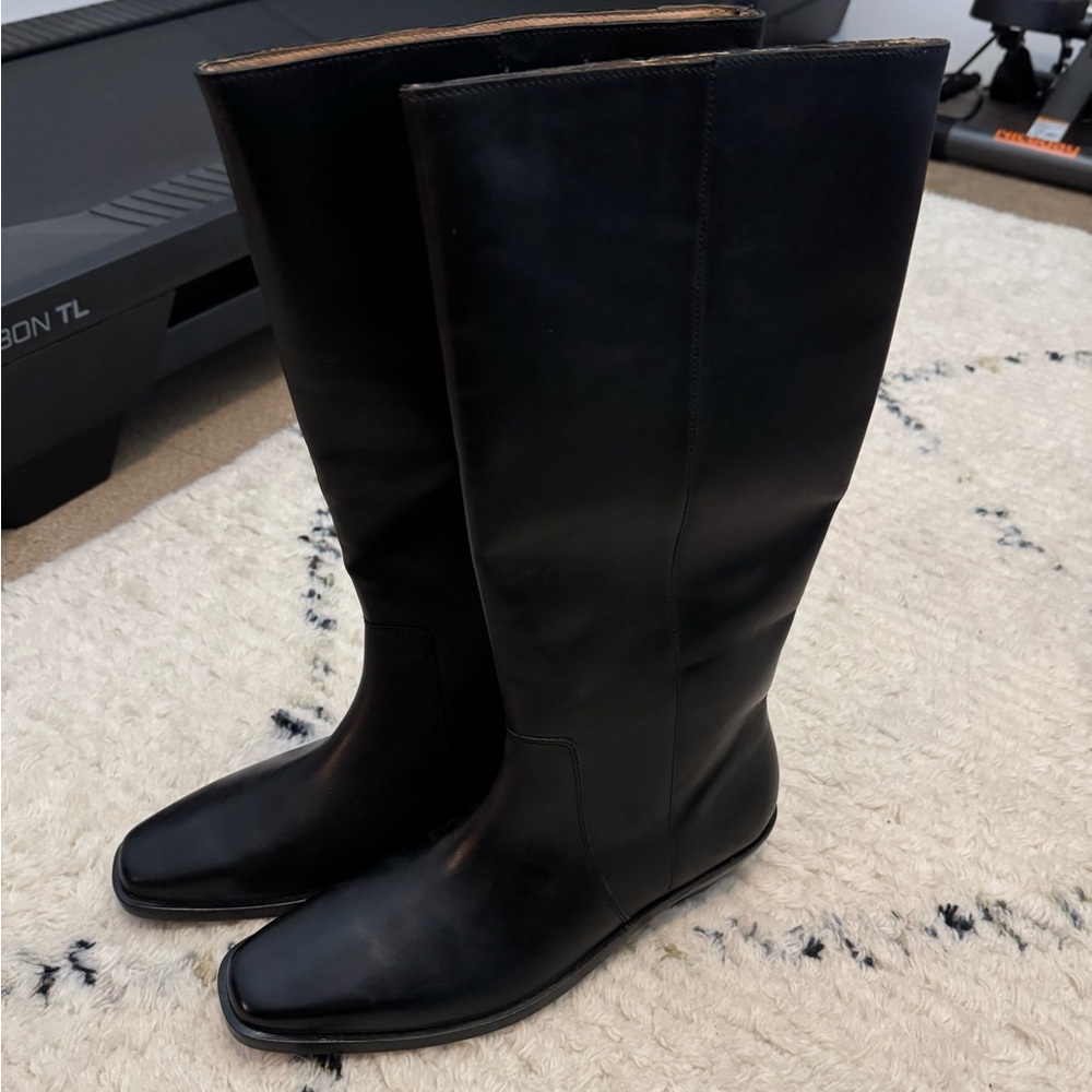 NWOT Madewell Knee High Boot- black size 10